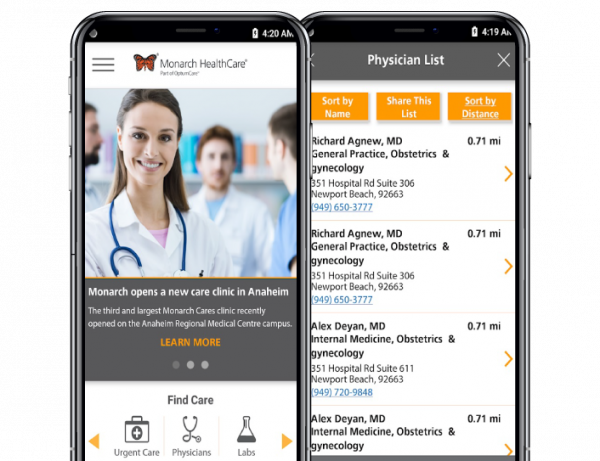 Monarch Healthcare: An all-time health care service provider finder.